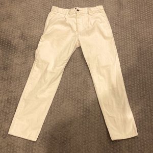 White corduroy pants
